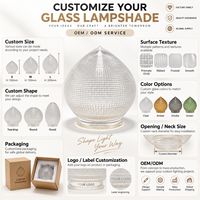 Abat-jour en verre prismatique pressé et soufflé sur mesure |   Diffuseur de lumière étoilée pour l'éclairage intérieur