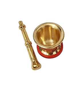 ครกทองเหลืองบริสุทธิ์คุณภาพพิเศษและสากรูปร่างที่กำหนดเองสำหรับอุปกรณ์ครัวใช้ประจำวันสำหรับขาย - Product Image 4