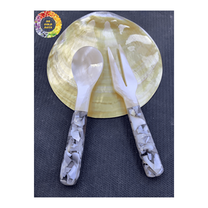 Vente en gros Ensemble cuillère et fourchette en nacre: fourchette élégante en nacre fabriquée à la main au Vietnam avec un éclat poli - Product Image 6