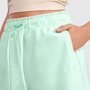 กางเกงขาสั้นผ้าฟลีซเทอร์รี่แฟชั่นสำหรับผู้หญิงผ้าคอตตอนระบายอากาศได้ดีสำหรับฤดูร้อน - Product Image 2