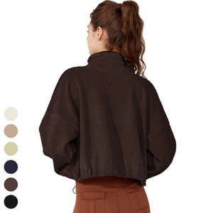 Winter Memory Fabric Breathable Thick Cotton Filled <b>Zipper</b> Yoga Sports Jacket Keep Warm Casual Workout Activewear Women - Product Image 6