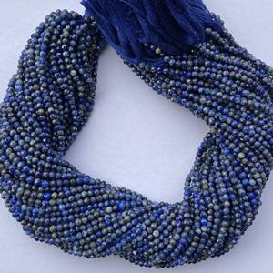 2mm 3mm naturel Micro bleu Lapis Lazuli pierres précieuses brins de perles du fabricant en gros prix d'usine fournisseur en vrac Alibaba - Product Image 1