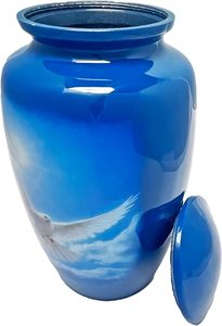 Pigeon dans le ciel Urnes en aluminium pour cendres humaines Urnes de crémation pour femme adulte pour maman papa Urnes commémoratives décoratives Cendres Grand - Product Image 2