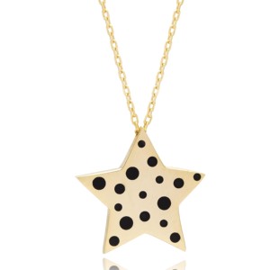 จี้รูปดาวเคลือบสีดำ ดีไซน์สวยงาม งานฝีมือตุรกี ขายส่ง เครื่องประดับเงินแท้ 925 - Product Image 4