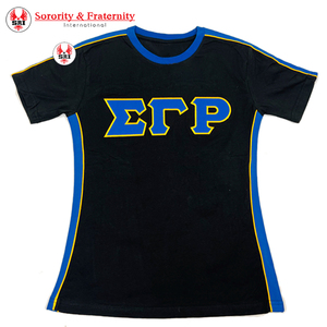 Camiseta de Algodón para Mujer con Bordado de la Hermandad Sigma Gamma Rho |   Camisetas Griegas Personalizadas Bordadas de la Hermandad SGR para Mujer - Product Image 6