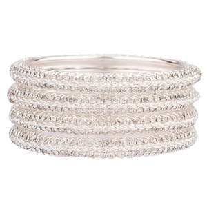 Bijoux en cristal indien Rhinestone CZ Bridal Bangle Bracelet Bijoux pour femmes, rose foncé - Product Image 1