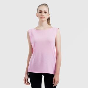 Débardeur de fitness pour femmes avec imprimé solide décontracté Design de yoga respirant à la mode sans manches pour grande taille nouveau design - Product Image 1