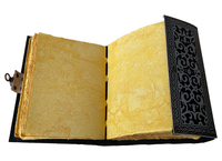 Femmes avec feuille sur la tête Vintage Journal en cuir véritable pour l'écriture Argent avec livre noir Grossiste Carnets celtiques ou journal intime
