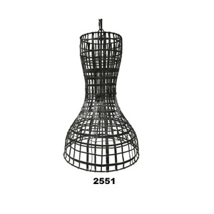 โคมไฟแบบแขวนสำหรับตกแต่งบ้านดีไซน์ตาข่ายโลหะสีเทา - Product Image 1