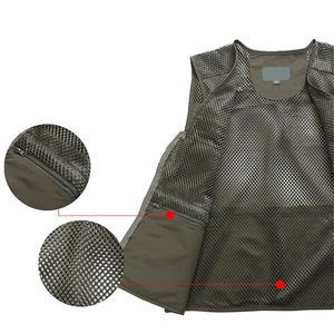 Polyester/coton hommes multi-poches Cargo gilet vêtements d'extérieur séchage rapide escalade tir photographie pêche journaliste gilet - Product Image 3