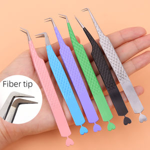 Pince à épiler d'extension de cils en acier inoxydable de haute qualité couleur or 45 à 90 degrés avec pince à cils à pointe pointue - Product Image 4