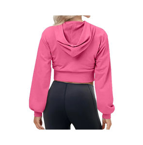 Sudadera Corta Informal con Capucha, Top Corto Deportivo para Mujer, Top Corto con Cordón Ajustable y Capucha 2026 - Product Image 1