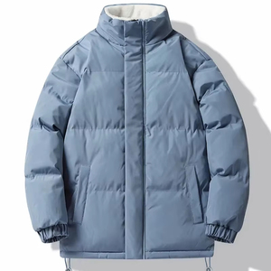 Meilleures ventes, veste matelassée d'hiver personnalisée pour hommes, nouveauté, veste en cuir respirante, imperméable, grande taille, décoration en fourrure, OEM - Product Image 1