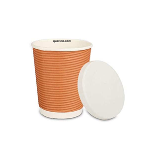 Dernières 100% gobelets ondulés jetables non toxiques 4oz/6oz/9oz/12oz/16oz vaisselle en papier événements naturels modernes anniversaire personnalisé - Product Image 4