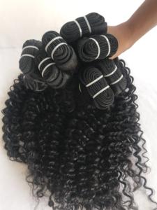 Extensiones de cabello humano al por mayor, máquina rizada profunda de color natural alineada con cutícula virgen peruana 1B sin procesar - Product Image 5