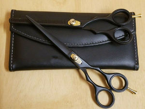 Ciseaux de coupe de cheveux professionnels Ciseaux droits de haute qualité Ciseaux de coiffeur en acier inoxydable - Product Image 4