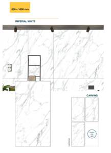 800x1600 GVT PGVT Sculpture de sol en porcelaine satinée de luxe 9mm Finition mate pour salles de bain Revêtement de sol grand format pour villas maisons - Product Image 3