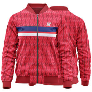 Veste à fermeture éclair intégrale sublimée pour homme, manches longues, légère, athlétique, pour la course à pied et l'exercice - Product Image 1