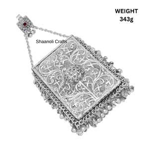 Pochette de soirée en métal argenté oxydé de style mobile avec bandoulière métallique pour mariage, pochette de soirée de haute qualité pour femmes - Product Image 4