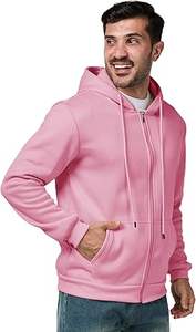 Sweat-shirts décontractés pour hommes en polyester/coton polaire, couleur unie, coupe régulière avec poche, séchage rapide, respirant, écologique - Product Image 3