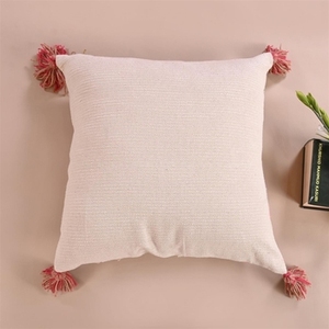 Housse de coussin lombaire en coton texturé taie d'oreiller décorative de style minimaliste idéale pour les intérieurs modernes couvre au meilleur prix - Product Image 4