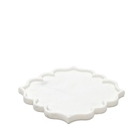 Plateau de service en marbre blanc de conception Mugal le plus vendu pour la décoration à la maison plateau en marbre d'apparence magnifique pour l'approvisionnement mondial