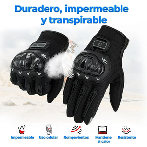 Guantes Deportivos para Motociclismo, Protección Anticaídas para Invierno y Verano, con Acceso a Pantalla Táctil, Hechos de Cuero y Poliéster - Product Image 6