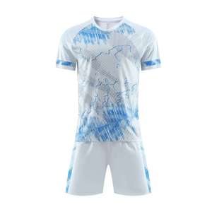 Boys <b>girls</b> <b>football</b> uniform <b>kit</b> breathable short sleeve soccer teamwear polyester jersey - Product Image 5