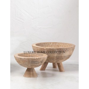 Wooden <b>Bowl</b> Made From High-quality Natural Wood Perfect for <b>Serving</b> Fruits Salads and Snacks in an Eco-friendly Sustainable Way - Product Image 4