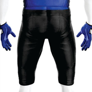 ชุดฟุตบอลอเมริกันแบบระเหิดโพลีเอสเตอร์สำหรับผู้ชายชุดเสื้อทีมผ้าทอแบบสั้นระบายอากาศสีน้ำเงินสีดำสิ่งทอลายทแยง100% ออกแบบได้ตามต้องการ - Product Image 6