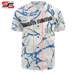 Camiseta de Béisbol con Cuello en V y 2 Botones Delanteros, Diseño Personalizado con Tela de Alto Rendimiento Sublimada, Transpirable y Duradera - Product Image 1