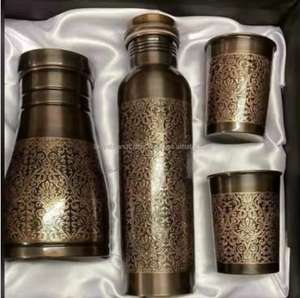 COPPER BOTTLE PLUS BEJAR PLUS <b>GLASS</b> SET Metal <b>Drinkware</b> - Product Image 1