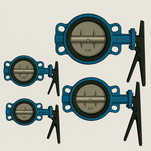 Haute qualité 200mm CI corps SS304 disque Wafer Type vanne papillon levier actionné EPDM/siège en caoutchouc pour eau huile gaz-alimentation manuelle - Product Image 1