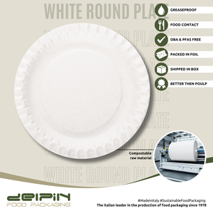 Plateau en carton or OEM de haute qualité Assiettes en papier rectangulaires jetables écologiques Bols de différentes tailles Made Italy Ready Ship - Product Image 2