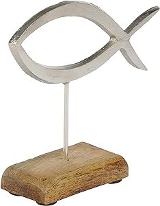 Reliable Manufacturer Luxury Design Best Selling Decorative Fish Made of Aluminium Mango Wood 14 X 4.5 X 13 cm at Direct Factory - Product Image 2