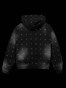 Sweat à capuche personnalisé entièrement en cristal, luxe, strass, brillant, polaire chaud, confortable, vêtement d'hiver tendance, élégant, tendance - Product Image 4