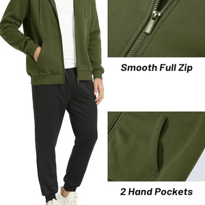 Sudadera con capucha y cremallera para hombre con ajuste personalizado Fabricante OEM con logotipo de tela cómodo y servicios de etiqueta privada - Product Image 4