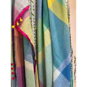 Bufanda de Cachemira JODHPUR 163, Estilo Vintage, Azul Marino a Cuadros, Larga, para Invierno, con Estampado Jacquard y Logotipo Personalizado - Product Image 3