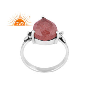 Meilleure vente Bague en argent sterling oxydé naturel noir Rutile Gemstone Déclaration Fabricant de bijoux personnalisés - Product Image 1