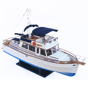 MODÈLE GRAND BANKS BATEAU EN BOIS FABRIQUÉ À LA MAIN POUR LA DÉCORATION DE LA MAISON LIVRAISON RAPIDE NAUTIQUE DE LUXE - Product Image 3