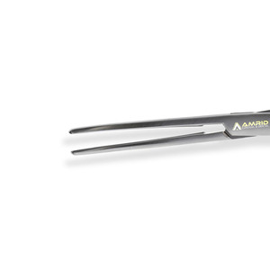 DeBakey Cooley Forceps-Mâchoires Carmalt Courbées Tige Droite Anneau Poignée Cliquet Acier Inoxydable 9 ''(23cm) Machinerie MOL - Product Image 2