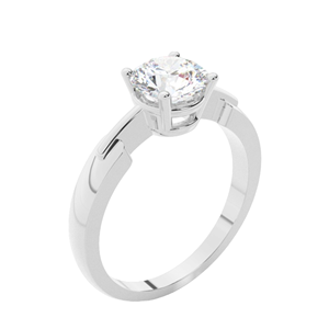 1.00 CT diamant naturel taille brillant 14K or Rose mignon Solitaire bague de fiançailles à la main en gros bijoux mariages fêtes - Product Image 3