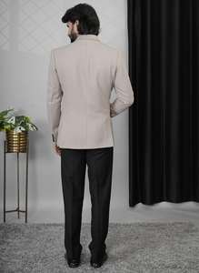 Best Selling Classic Gray Viscose Mens Blazer Elegant Professional <b>Jacket</b> <b>For</b> <b>Weddings</b> And Office Available At Reasonable Price - Product Image 4