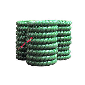 Pulsera tallada en resina verde Vintage para niños con diseño de coral y banda de cuerda, ideal para bodas, fiestas y regalos - Product Image 1