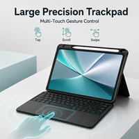 Casing Keyboard Magnetik Dapat Diputar, Dapat Diisi Ulang 5.0, Kontrol Gerakan, Cangkang Tablet Terpisah, Tombol Gunting, Latensi Rendah, Alur