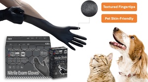 5 Mil guanti di sicurezza monouso in Nitrile nero resistente per le industrie di cibo e cura per la pulizia di Auto e camion - Product Image 6