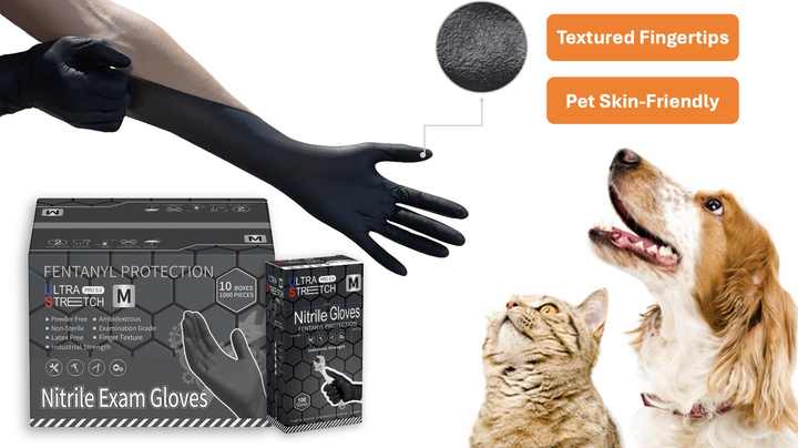 5 Mil Black Nitrile Disposable Safety Gloves Heavy Duty for Auto & Truck Cleaning Food & Care Industries