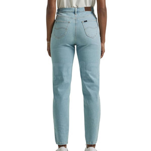 Diseña tus Propios Jeans Casuales de Cintura Media, Cómodos y Transpirables para Mujer, Pantalones de Talla Grande, Color Sólido, 100% Algodón - Product Image 2