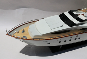 AZIMUT JUMBOO 100 Wooden Handicraft Nautical Style European Model Boat <b>Novelty</b> <b>Gift</b> for Christmas New Year Valentine's Day - Product Image 3