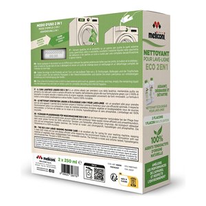 Eco 2in1 Nettoyant pour lave-linge vert 2x250ml pour Meliconi Eco Produit de lavage écologique 656161 - Product Image 3